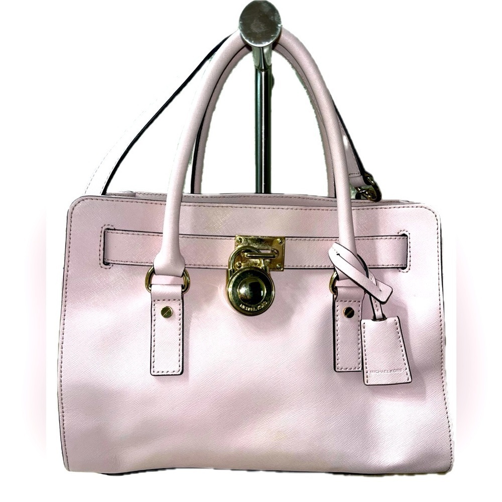 MICHAEL KORS Michael Kors Hamilton Traveler Lg Tote Shoulder Bag Purse Pink Lthr